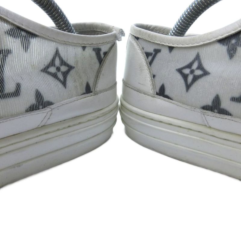 Louis Vuitton Stellar Line Sneakers Low Cut Monogram White 42 Approx 28cm