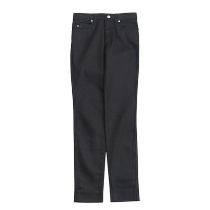 Louis Vuitton Skinny Pants Size 34 Stretch Tapered Slim Fit Leather Logo