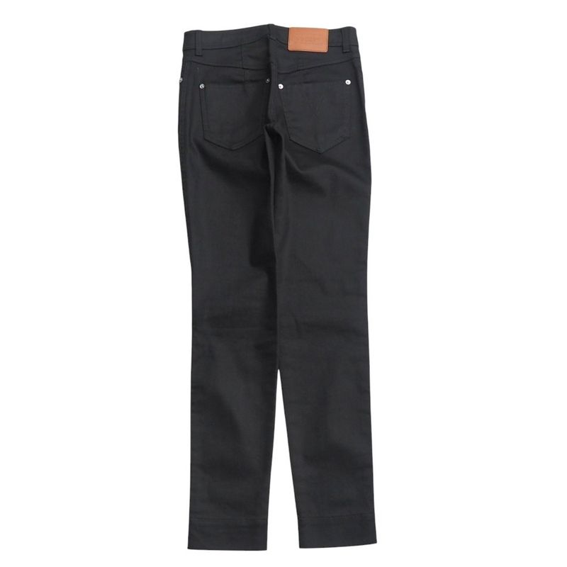 Louis Vuitton Skinny Pants Size 34 Stretch Tapered Slim Fit Leather Logo