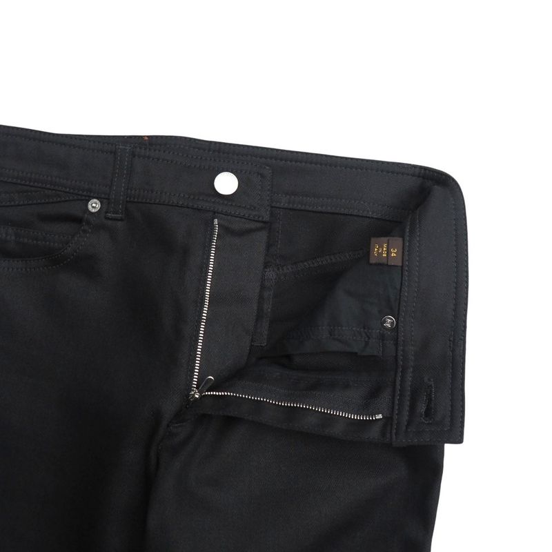 Louis Vuitton Skinny Pants Size 34 Stretch Tapered Slim Fit Leather Logo