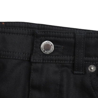 Louis Vuitton Skinny Pants Size 34 Stretch Tapered Slim Fit Leather Logo