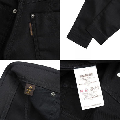 Louis Vuitton Skinny Pants Size 34 Stretch Tapered Slim Fit Leather Logo