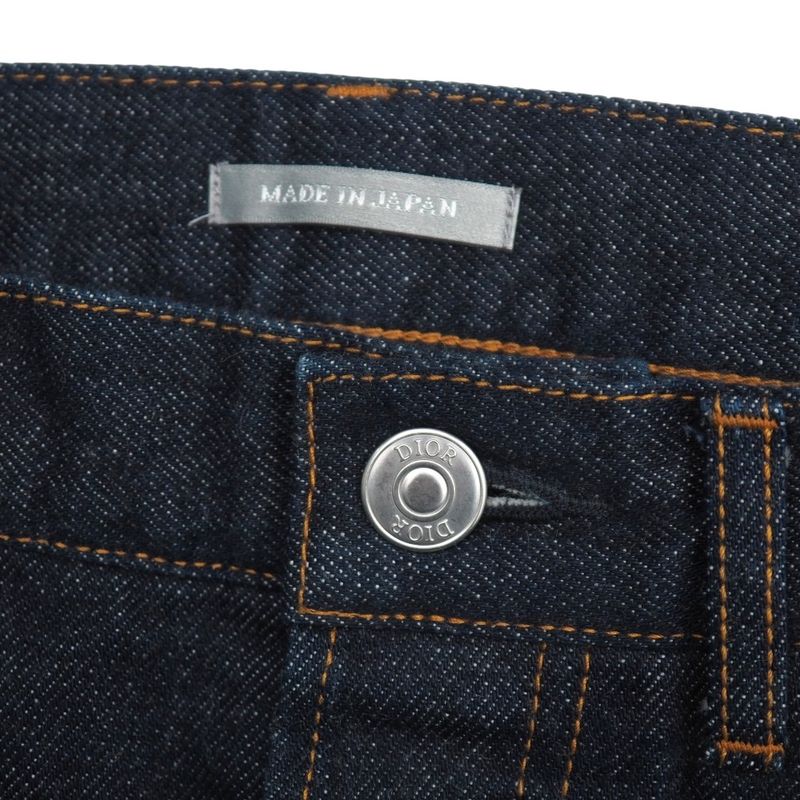 DIOR Denim Pants Size 28 Selvedge Logo Tapered 20251118 Ra6641