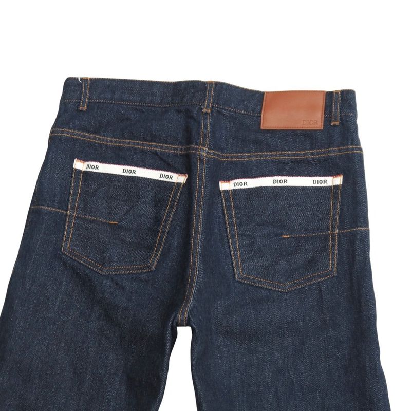 DIOR Denim Pants Size 28 Selvedge Logo Tapered 20251118 Ra6641
