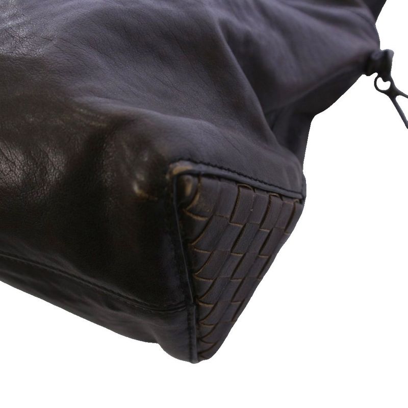 Bottega Veneta Intrecciato Tote Bag 2WAY Leather Dark Brown Tk-oh