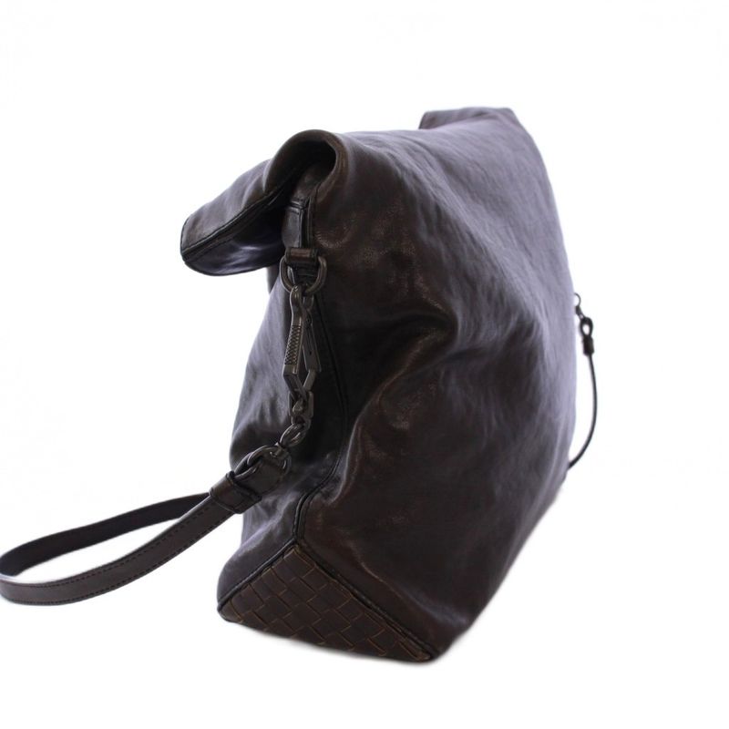 Bottega Veneta Intrecciato Tote Bag 2WAY Leather Dark Brown Tk-oh