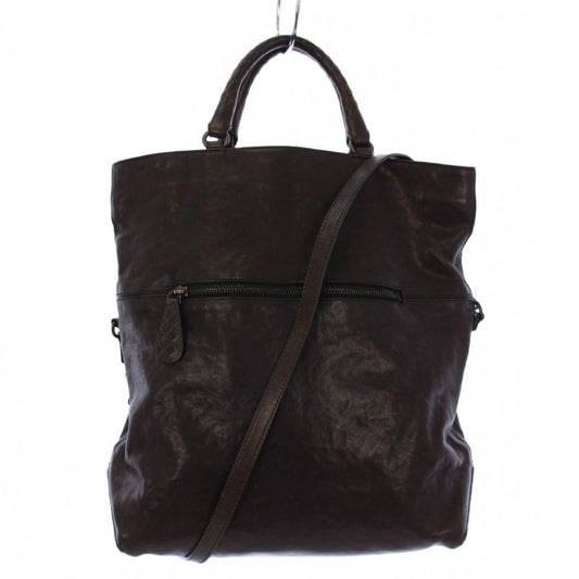 Bottega Veneta Intrecciato Tote Bag 2WAY Leather Dark Brown Tk-oh