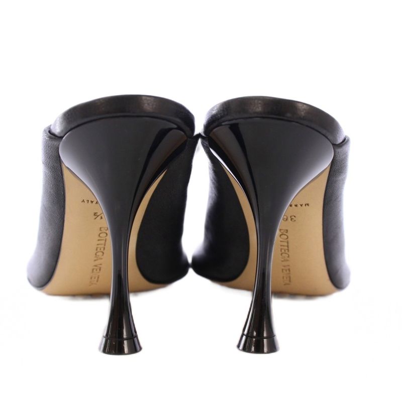 Bottega Veneta Mules Round Toe High Heel Leather One Color 36.5 Black BB