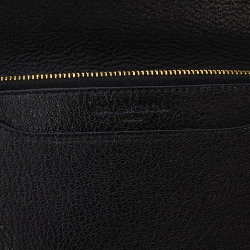 Balenciaga Classic Metallic EDGE Chain Wallet Shoulder Bag Leather Black 444169