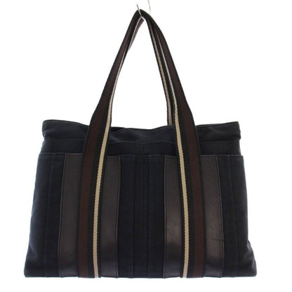 Hermes Troca Horizontal MM Tote Handbag Canvas Black BB - OH
