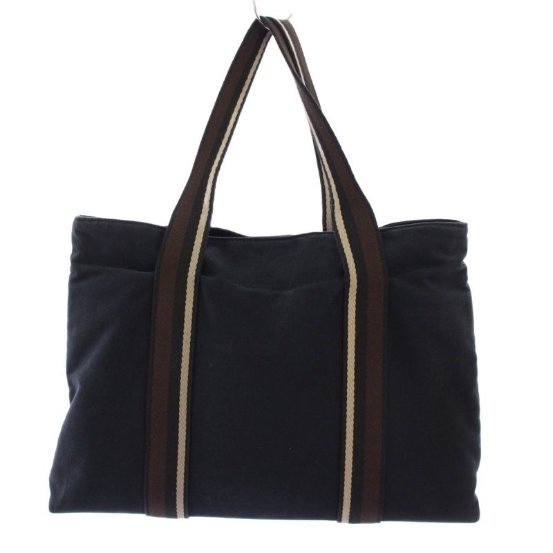 Hermes Troca Horizontal MM Tote Handbag Canvas Black BB - OH