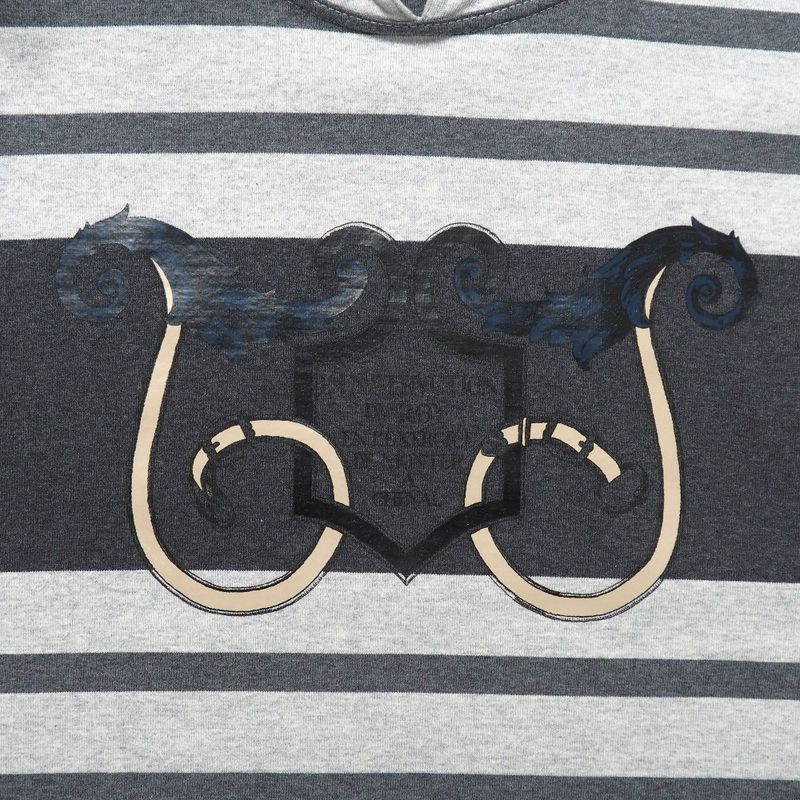 Hermes Linstruction Du Roy Imperialism Dress Size 34 Harness Striped Sweatshirt