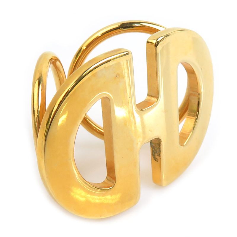 Celine Scarf Ring Logo Gold