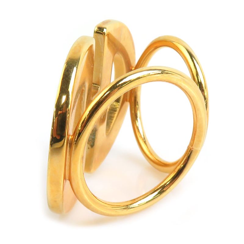 Celine Scarf Ring Logo Gold