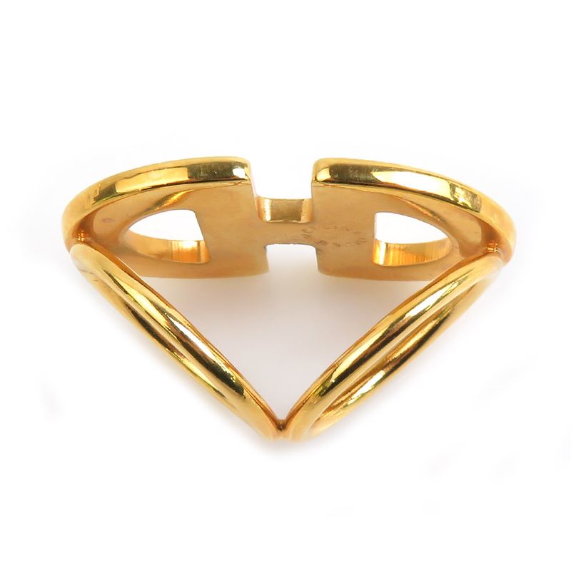 Celine Scarf Ring Logo Gold
