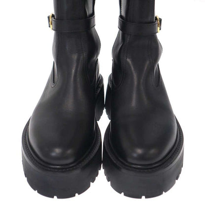 Celine Bulky Buckle Medium Boots Be0212 Black 36