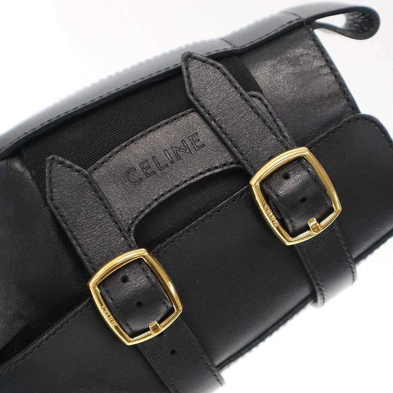 Celine Bulky Buckle Medium Boots Be0212 Black 36