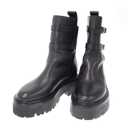 Celine Bulky Buckle Medium Boots Be0212 Black 36