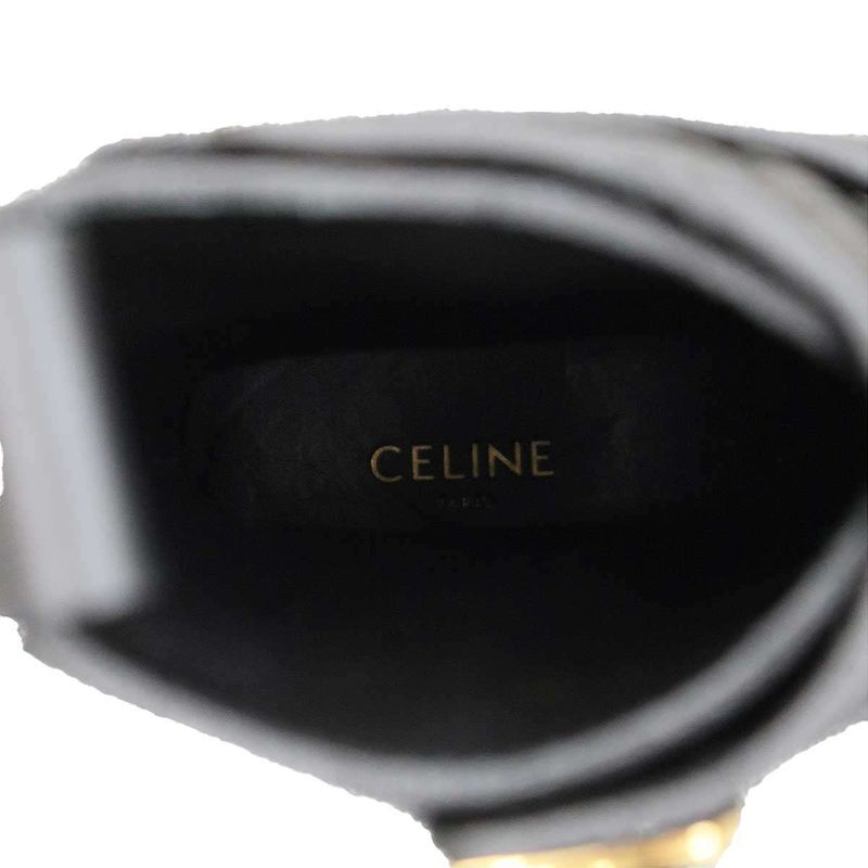 Celine Bulky Buckle Medium Boots Be0212 Black 36
