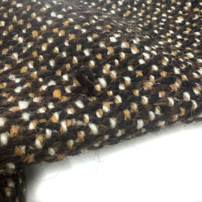 Prada 2000aw Tweed Melange Bleather Jacket Brown 42