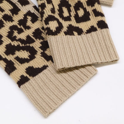 Christian DIOR  154s02am006 Leopard Print 100% Cashmere Knit