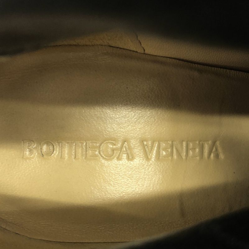 Bottega Veneta Bloc Block Leather Heel Ankle Boots Black 36