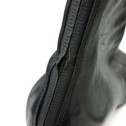 Bottega Veneta Bloc Block Leather Heel Ankle Boots Black 36