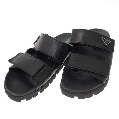 Prada Triangle Lo Velcro Strap Sandals 2x3129 Black 8