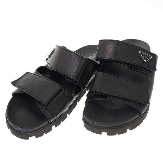 Prada Triangle Lo Velcro Strap Sandals 2x3129 Black 8