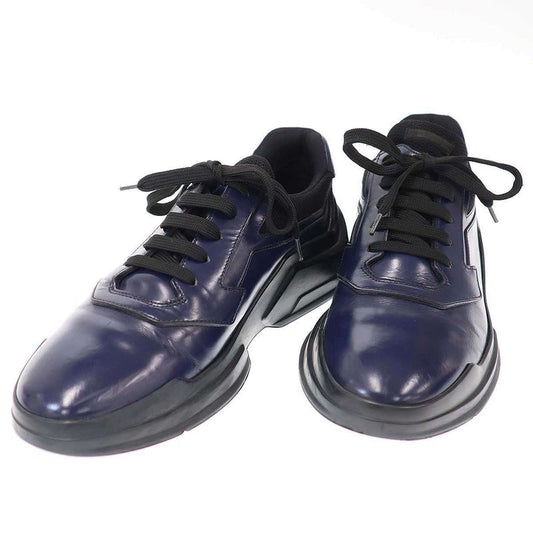 Prada Polarius Leather Sneakers Navy 7 1 2