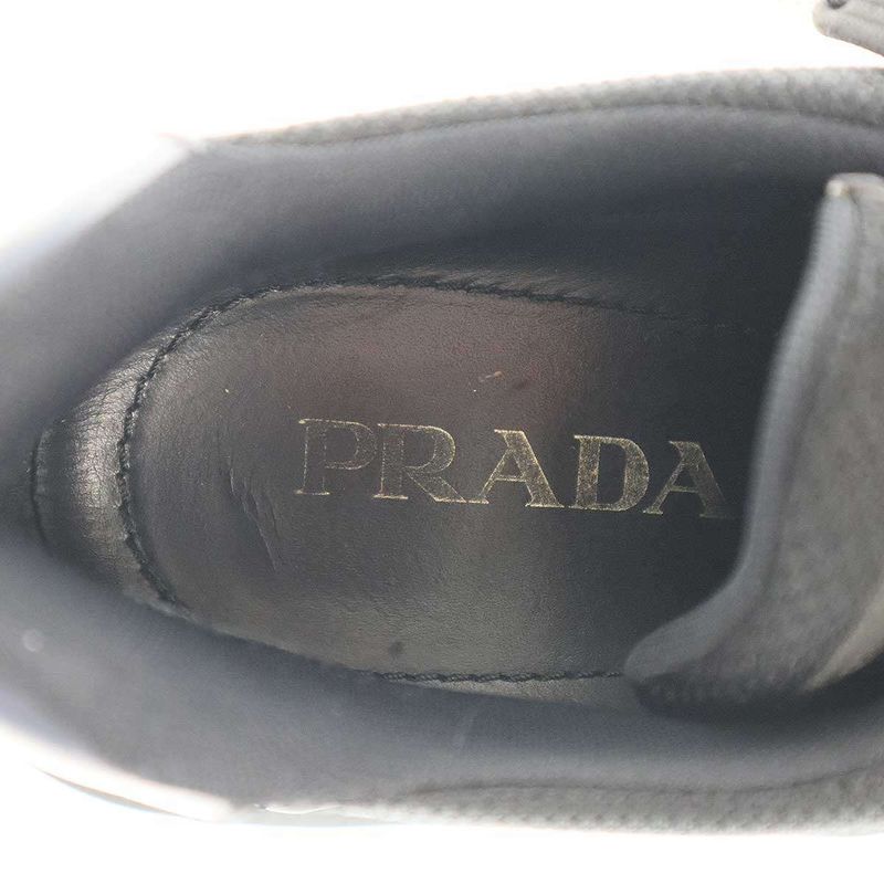 Prada Polarius Leather Sneakers Navy 7 1 2
