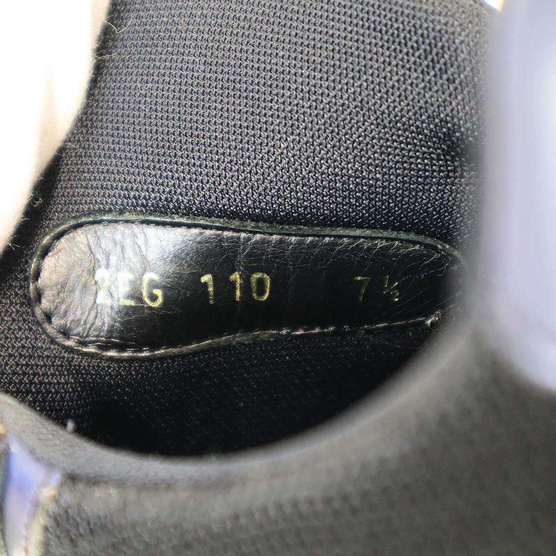 Prada Polarius Leather Sneakers Navy 7 1 2