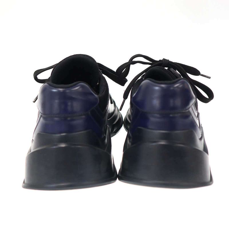 Prada Polarius Leather Sneakers Navy 7 1 2