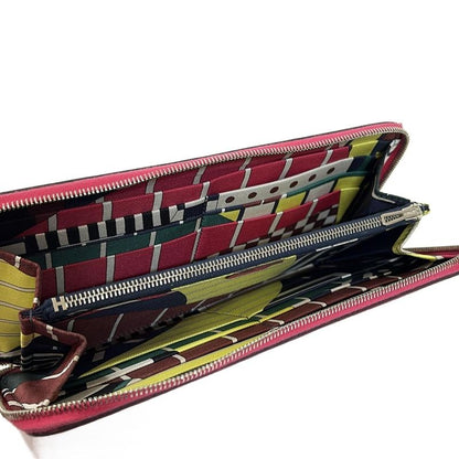 Hermes Azap Long Silk-in Rose Extreme Round Zipper Long Wallet