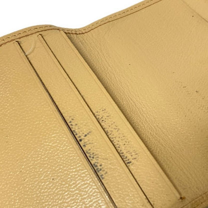 Chanel Trifold Wallet - Beige Gold Leather