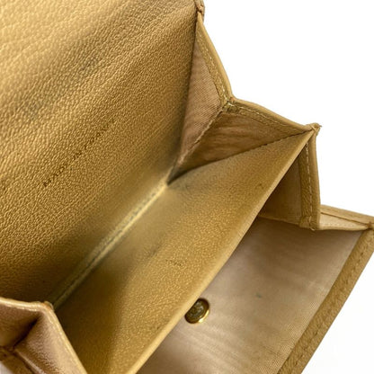 Chanel Trifold Wallet - Beige Gold Leather