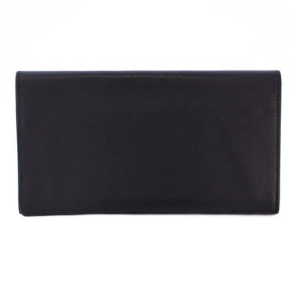 Hermes Citizen Twill Long Swift Long Wallet Fold Leather Dark Blue A Engraved