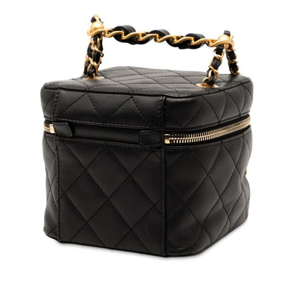 Chanel Coco Mark Chain Bag Vanity Bag Black Ladies Chanel