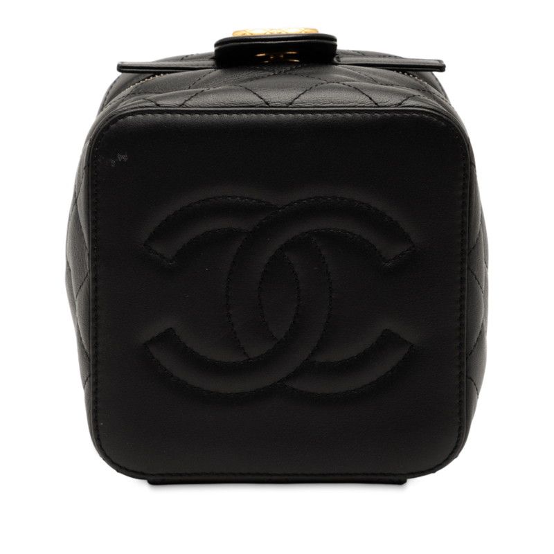 Chanel Coco Mark Chain Bag Vanity Bag Black Ladies Chanel