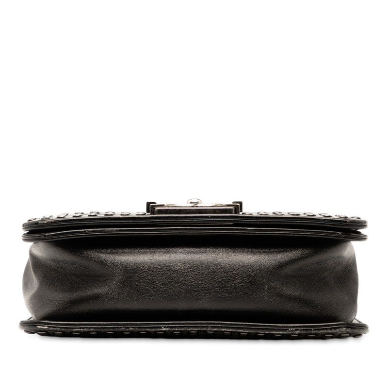 Chanel Coco Mark Studded Boy Chanel 20 Chain Bag Black Ladies Chanel