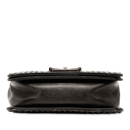 Chanel Coco Mark Studded Boy Chanel 20 Chain Bag Black Ladies Chanel