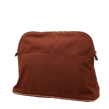 Hermes Bolide Pouch GM Brown Cotton Ladies Hermes