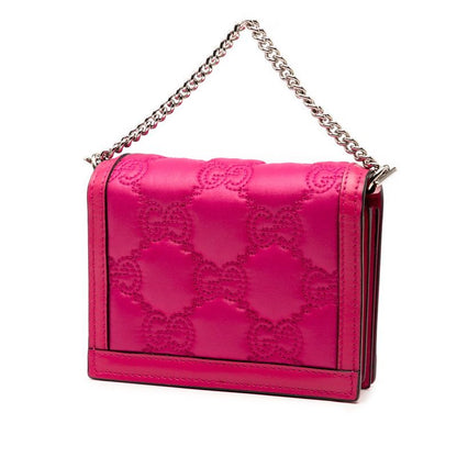 Gucci GG Marmont Mini Handbag Bag 2way Pink Nylon Leather Ladies Gucci