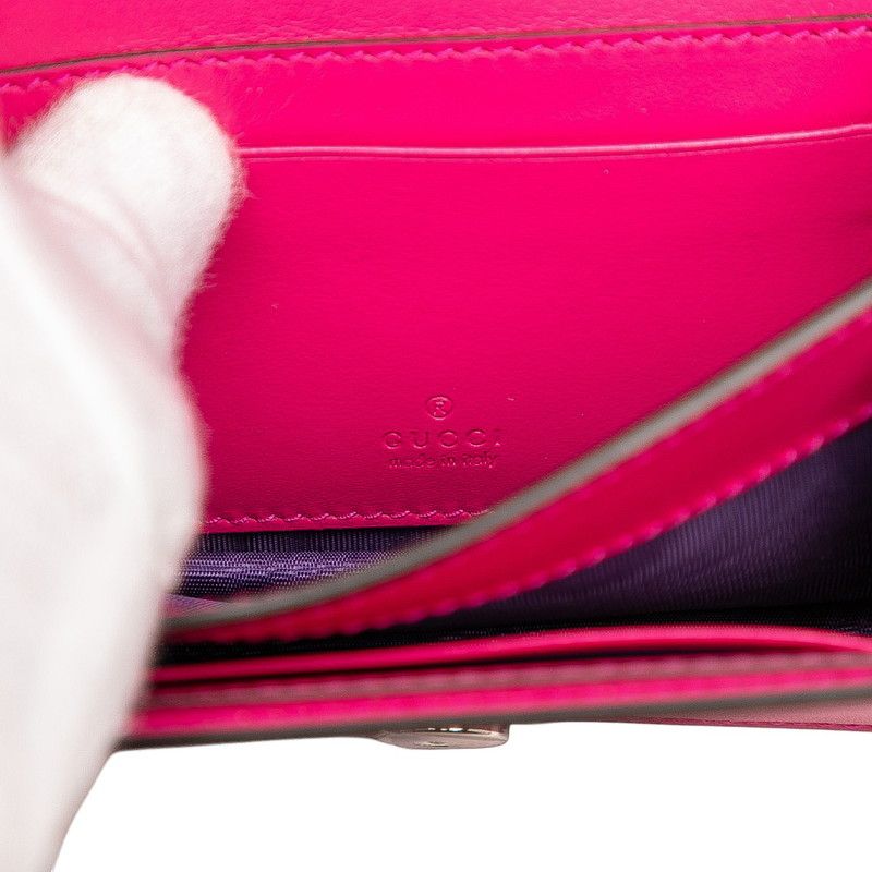 Gucci GG Marmont Mini Handbag Bag 2way Pink Nylon Leather Ladies Gucci