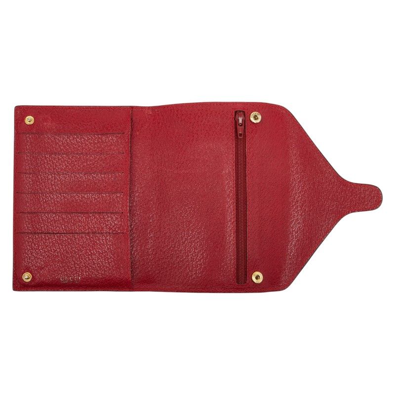 Gucci Wallet 030 281 0688 Red Leather Women's Gucci