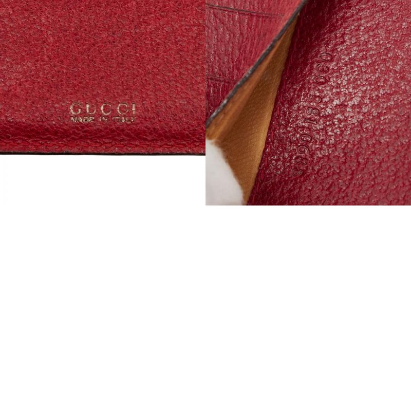 Gucci Wallet 030 281 0688 Red Leather Women's Gucci