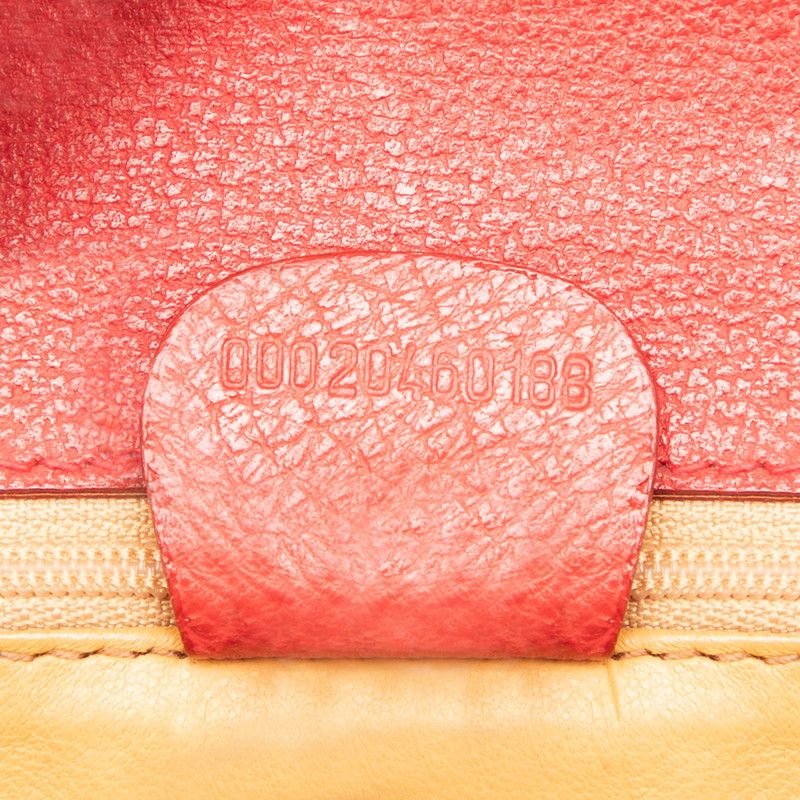 Gucci Bamboo Handbag Bag 2way 000 2046 0188 Red Leather Ladies Gucci
