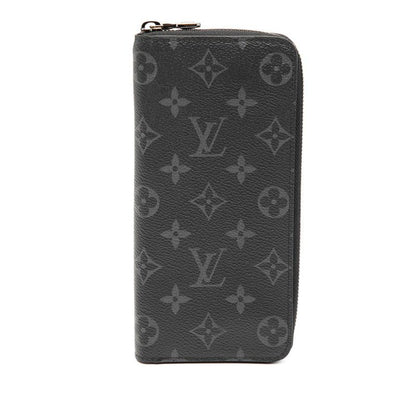 Louis Vuitton Eclipse Zippy Wallet Round Zipper Long Wallet M62295 Black Gray