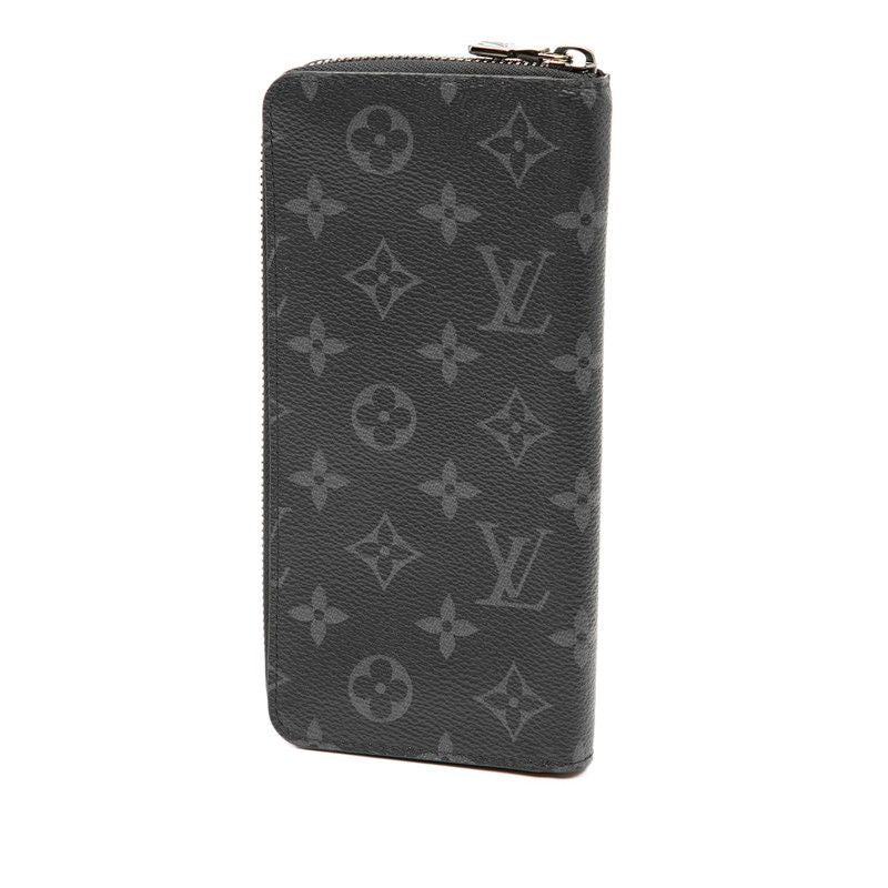 Louis Vuitton Eclipse Zippy Wallet Round Zipper Long Wallet M62295 Black Gray