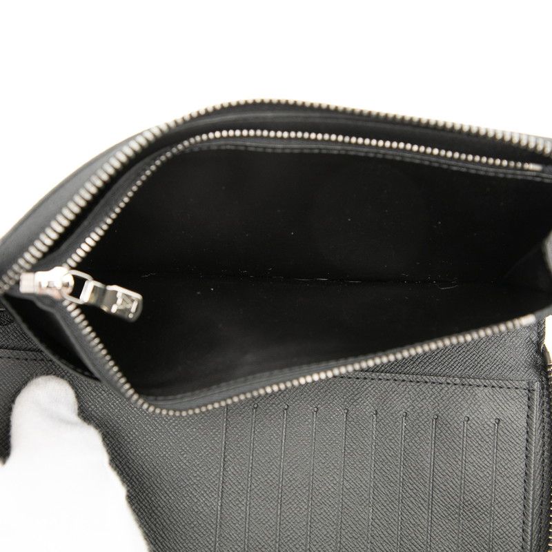 Louis Vuitton Eclipse Zippy Wallet Round Zipper Long Wallet M62295 Black Gray